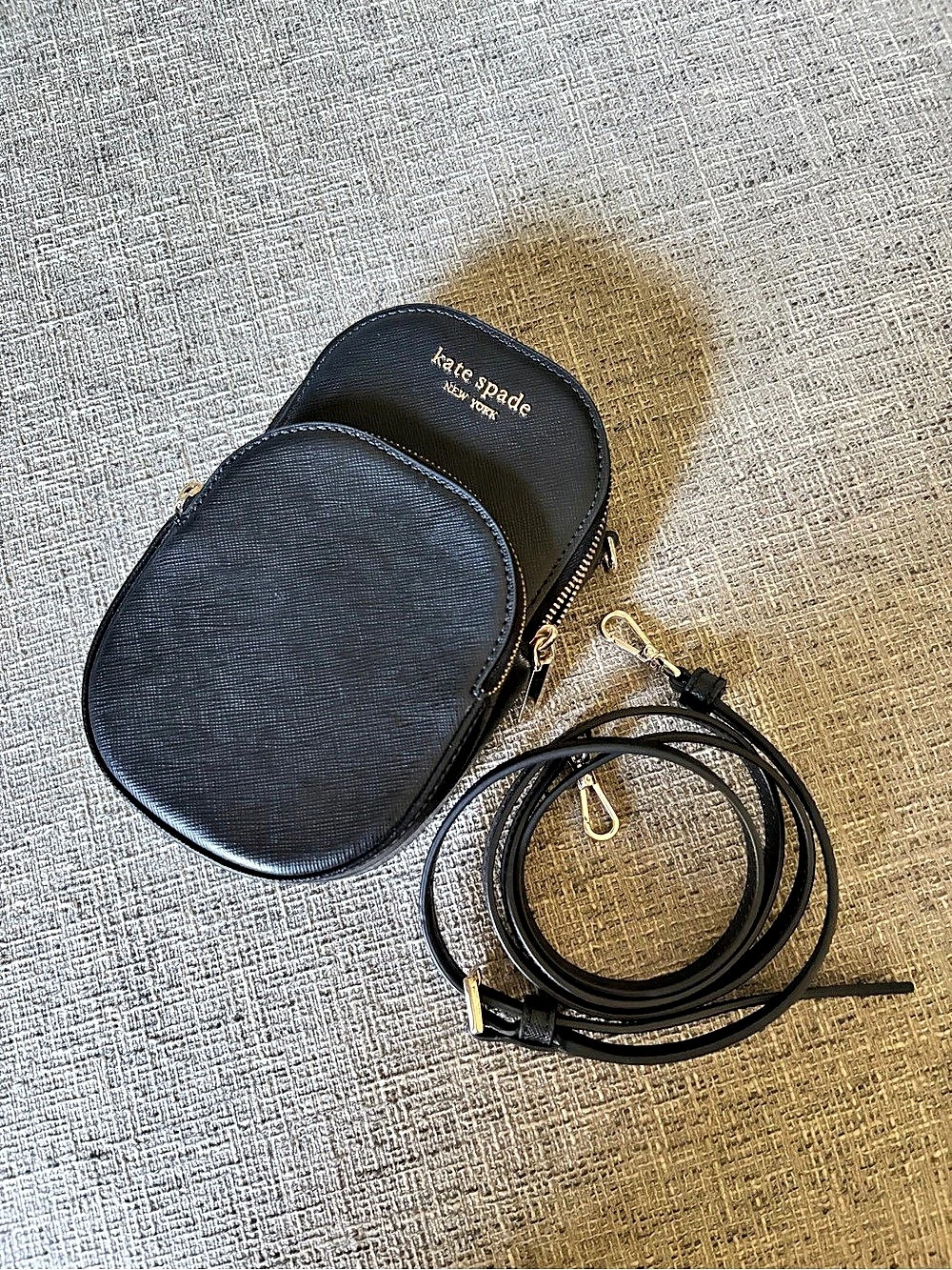 kate spade Leila Double Zip Crossbody Black Bag